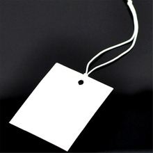 Etiqueta do cair do preço em branco para a roupa etiquetas 4cm x 3 cm, 200 pces etiquetas da etiqueta do papel de doreenbeads branco com corda 10cm de comprimento para diy 2024 - compre barato