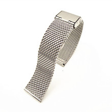 1PCS High quality 18MM ,20MM ,22MM Stainless Steel Watch band Watch strap Bracelets Strap sliver color-WBS002 2024 - buy cheap