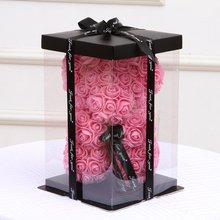 Transparent Empty Gift Box for Artificial Teddy Bear Rose Flower Gifts Box Women Plush Bear Rabbit Gift 2024 - buy cheap