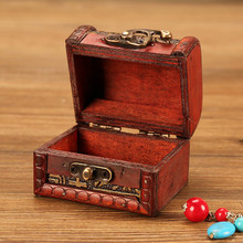Jewelry Box Vintage Wood Handmade Box With Mini Metal Lock For Storing Jewelry Treasure Pearl Organizer Tools#ES 2024 - buy cheap