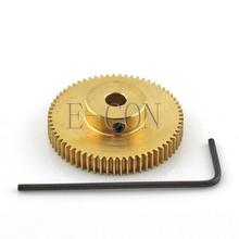 1pcs 0.5M65T 3mm/4mm/5mm/6mm/6.35mm/7mm/8mm/9mm/10mm/11mm/12mm Bore Hole 65Teeth Motor Brass Material Gear Wheel with Top Screw 2024 - buy cheap