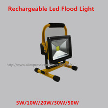 Best  portable floodlight Led 10w 20w  Rechargeable flood light IP65 Warm white/white For outside Camping lamp with charger 2024 - buy cheap
