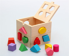 13 Holes Intelligence Baby Blocks Match Shape Learning Educational Toys  Bricks Wooden Shape Sorter Cube Building Blocks 2024 - buy cheap