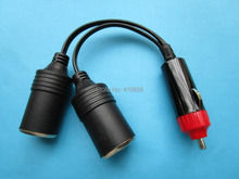 2 pcs Car Charger Plug Male to 2 Female 2 Channel Cigarette Adapter Connector 2024 - buy cheap