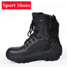 Outdoor Military Breathable Hiking Shoes Tactical Combat Men Climbing Trekking Shoes Leather Sneakers Camping Waterproof Boots 2024 - buy cheap