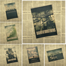 Band of Brothers Movie Kraft Paper Poster Bar Cafe Living Room Dining room Wall Decorative Paintings 2024 - buy cheap