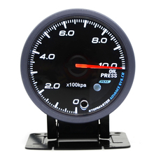 Dragon gauge-medidor de pressão para óleo, 60mm, cor preta, com sensor, led duplo, display em cores 2024 - compre barato