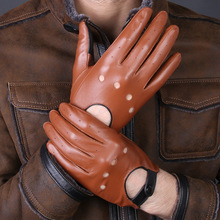 Перчатки для фитнеса мужские перчатки из натуральной кожи осенне-зимние Нескользящие дышащие тренажеры тренировочные перчатки из овчины мужские ST2569 2024 - купить недорого