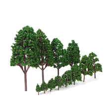 1:50-1:500 escala modelo árvores 12 pces plástico modelos arquitetônicos brinquedos para layout ferroviário paisagem paisagem jardim 3 estilos 2024 - compre barato