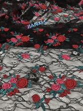 Tela de encaje de tul de flores con JIANXI.C-1154 de gran calidad, tela de encaje francés, hermosa tela de encaje nigeriano 2024 - compra barato