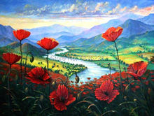 art supplies Customized Accepted Knife Oil Painting Poppy oil painting wall hanging canvas wall art Oil Painting on Canvas 2024 - buy cheap