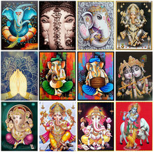 ArtBack Indian Illustrated 5D Diamond Painting Full Square / Round Drill Elephant God Diamond Embroidery Mosaic Religious 2024 - buy cheap