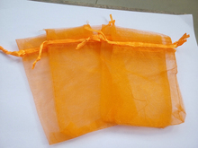1000pcs 13*18 Orange gift bags for jewelry/wedding/christmas/birthday Organza Bags with handles Packaging Yarn bag 2024 - buy cheap