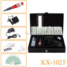 Novo KX-102T top profissional permanente maquiagem máquina tatuagem kit dragão vermelho caneta agulhas dicas fonte de alimentação frete grátis 2024 - compre barato