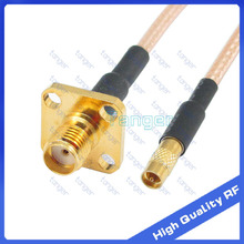 MMCX female to SMA female jack 4 hole panel connector with 20cm 8in 8inch RF RG316 RG-316 RF Coaxial Pigtail High Quality cable 2024 - buy cheap