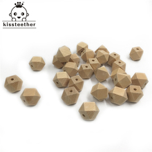 Baby Teether Toys 0.47"(12mm) Wooden Geometric Hexagon Beads Nursing Chewing Wooden Teether Use For DIY Baby Teether Accessories 2024 - buy cheap