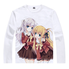 Chave charlotte camisetas kawaii anime japonês manga camisa fofa desenho cosplay camiseta otosaka yuu domingo nao 91 29 04 2024 - compre barato