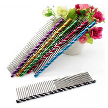 10pcs 19cm/16cm Pet Dog Comb Bright Stainless Steel Stripe Grooming Comb Shaggy Cat Dogs Barber Grooming Combs 2024 - buy cheap