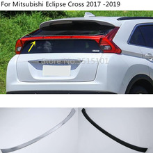 Car ABS Chrome/Carbon Fiber Rear Door Wing Tail Spoiler Frame Plate Trim For Mitsubishi Eclipse Cross 2017 2018 2019 2020 2024 - buy cheap