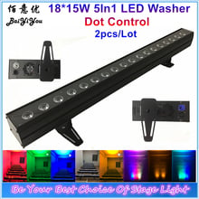 DJ Party Wash Decoration 18pcs x 15W RGBWA 5In1 Led Wall Washer Light Indoor 18pcs 15W DMX Pixel Dot Control Matrix Light Bar 2024 - buy cheap