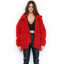 Elegant Faux Fur Coat Women Autumn Winter Warm Soft Zipper Fur Jacket Female Plush Overcoat Casual Outerwear 2024 - buy cheap
