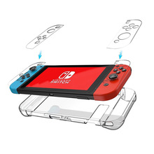 Funda rígida de cristal desmontable para Nintendo Switch, carcasa protectora ergonómica con absorción de impacto para Nintendo Switch NS NX 2024 - compra barato