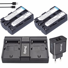 2pcs Probty NP-FM500H FM500H Camera Battery + USB Dual Charger +2-Port Plug For Sony A57 A65 A77 A99 A350 A550 A580 A900 2024 - buy cheap