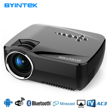 Byintek GP70 Smart Android WIFI Bluetooth дома Театр Портативный HD 1080 P видео мобильного телефона светодиодный мини-проектор для Iphone ipad 2024 - купить недорого