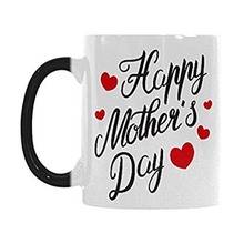 Taza de café con corazón rojo Feliz Día de la madre, taza de café sensible al calor que cambia de Color con citas, regalo de cumpleaños divertido único 2024 - compra barato