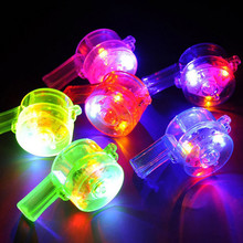 Luminous Whistle Toys Flashing Whistle Colorful Lanyard LED Light Up Fun In the Dark Party Toys Rave light stick toy for kids A1 2024 - buy cheap