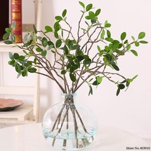 artificial eucalyptus leaves branches plastic plants mini outdoor wedding home decoration flower arrangement floral accessories 2024 - buy cheap