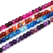 62pcs 6mm Natural Stone Beads Dyed Color Agates Onyx Beads Loose Round Beads For Jewelry Making DIY Necklace Bracelet 2024 - buy cheap