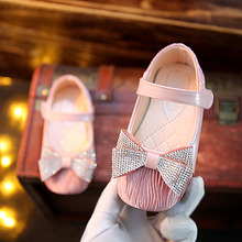 Туфли принцессы для девочек со стразами; мягкая подошва детская обувь, платье; нескользящая обувь для малышей 2024 - купить недорого