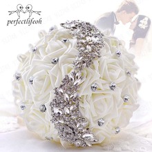 perfectlifeoh Wedding Bouque flowers White Bridesmaid Bridal Bouquets artificial Rose  Bouquet wedding flowers bridal bouquets 2024 - buy cheap