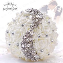 perfectlifeoh Wedding Bouque flowers White Bridesmaid Bridal Bouquets artificial Rose  Bouquet wedding flowers bridal bouquets 2024 - buy cheap