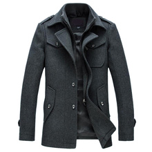Mens Overcoat Winter Wool Coat Slim Fit Jackets Fashion Outerwear Warm Man Casual Jacket Overcoat Pea Coat Plus Size M-4XL 2024 - buy cheap