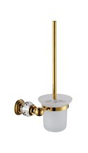 FREE SHIPPING new design 24k GOLD Crystal  toilet brush holder 2024 - buy cheap