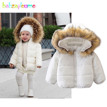 babzapleume Baby Snowsuits White Thick Warm Fur Collar Girls Winter Jackets Toddler Coats Children Outerwear Kids Clothes BC1369 2024 - buy cheap
