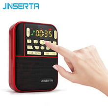 JINSERTA Mini Fm Pocket Stereo Radio Portable Micro Sd Radios Fashion Band Speaker Tf Usb Mp3 Speakers Fm Receiver Loudspeaker 2024 - buy cheap