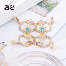 Be 8 NEW 2018 Classic Good Quality Drop Earrings Hexagon Shape Statement Earrings for Women Birthday Gift E597 2024 - buy cheap