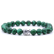 Natural Stone 8mm bead Buddha Bracelets For Women and Men Black Lava bracelet Men jewelry pulseras mujer 2024 - buy cheap