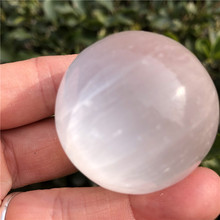 60mm Beautiful Natural White Selenite Ball Crystal Stone Gemstone Great for Meditation Home Decoration Chakra Reiki Stone 2024 - buy cheap