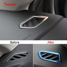 Tonlinker Interior Dashboard Small Outlet Cover sticker For Haval F7/F7X 2018-19 Car Styling 2PCS Stainless Steel Cover sticker 2024 - buy cheap