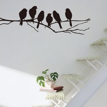 Free shipping DIY vinyl branches and birds to stick wall, the sitting room the bedroom decorative wall stickers 2024 - buy cheap