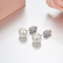 Slzely-pendientes de perlas de circonia cúbica para mujer, de Plata de Ley 925, 3 colores dorados, Micro embutido cúbico, joyería de lujo 2024 - compra barato