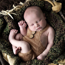 Newborn photography props baby body infant girl boy costume shoot baby fotografia accessories 8 colors knitted romper Xmas gift 2024 - buy cheap