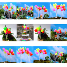 Simulación de globos coloridos, adornos en espiral para paisajismo de jardín, Mini muñecas de jardín, artesanía para decoración del hogar 2024 - compra barato