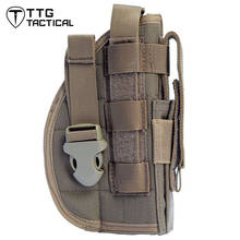 Тактическая кобура для пистолета TTGTACTICAL с правой рукой, модульная кобура для пистолета с сумочкой для магазина 1911 45 92 96 Glock 2024 - купить недорого