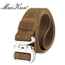 Maikun-cinturones de nailon táctico militar para hombre, cinturón con hebilla de Metal, 3,7 CM 2024 - compra barato