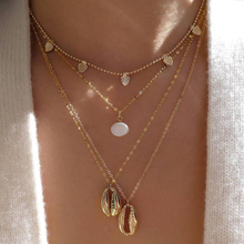 4 Pcs/Set Women Necklaces Charm Pearl Shell Leaf Heart Chain Pendant Multilayer Necklace Female Fashion Party Long Necklace Set 2024 - buy cheap